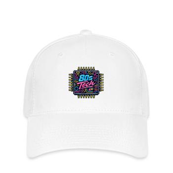 80s Tech Neon Chip - Flexfit Cap - white - Front