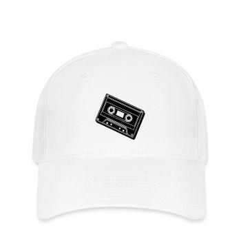 cassette tape - Flexfit Cap - white - Front