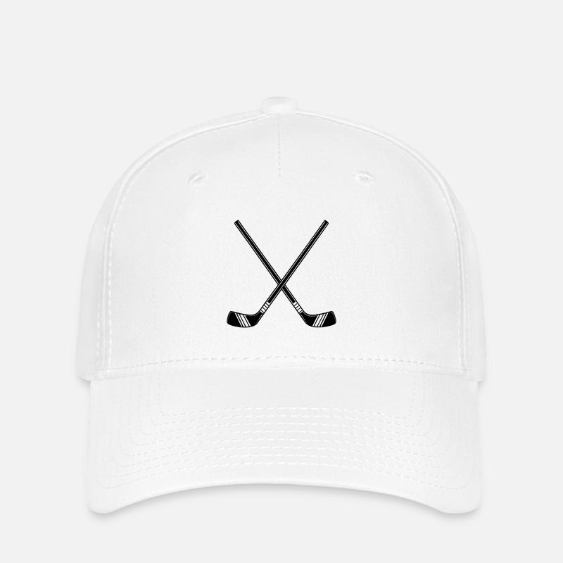 Hockey Sticks - Flexfit Cap - white