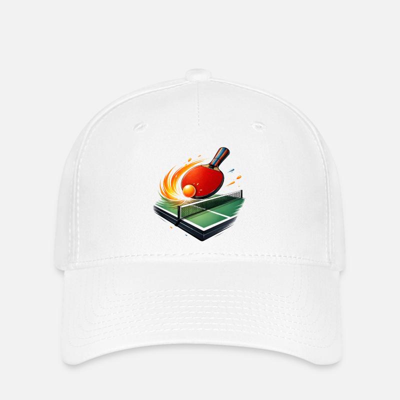 Bordtennisskjorte Bordtennisklubspiller - Flexfit Cap - hvid