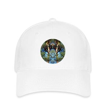 Cœur du Mandala de la Nature dans l’Arbre - Casquette Flexfit - blanc - Devant