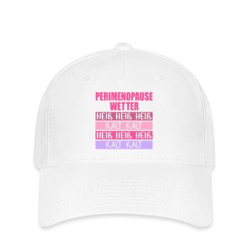 Wechseljahre Perimenopause Hitze - Flexfit Cap - Weiß - Vorne