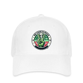Insigne de Paix Extraterrestre - Casquette Flexfit - blanc - Devant