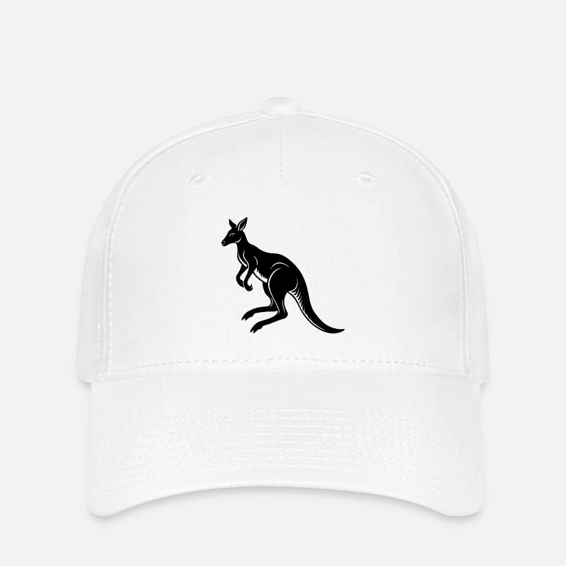 Kangaroo Jumping - Flexfit Cap - white