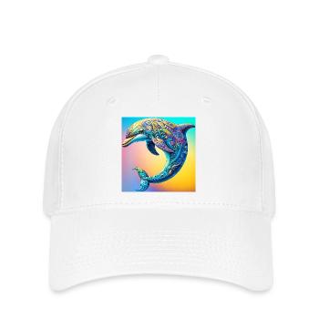 dauphin - Casquette Flexfit - blanc - Devant
