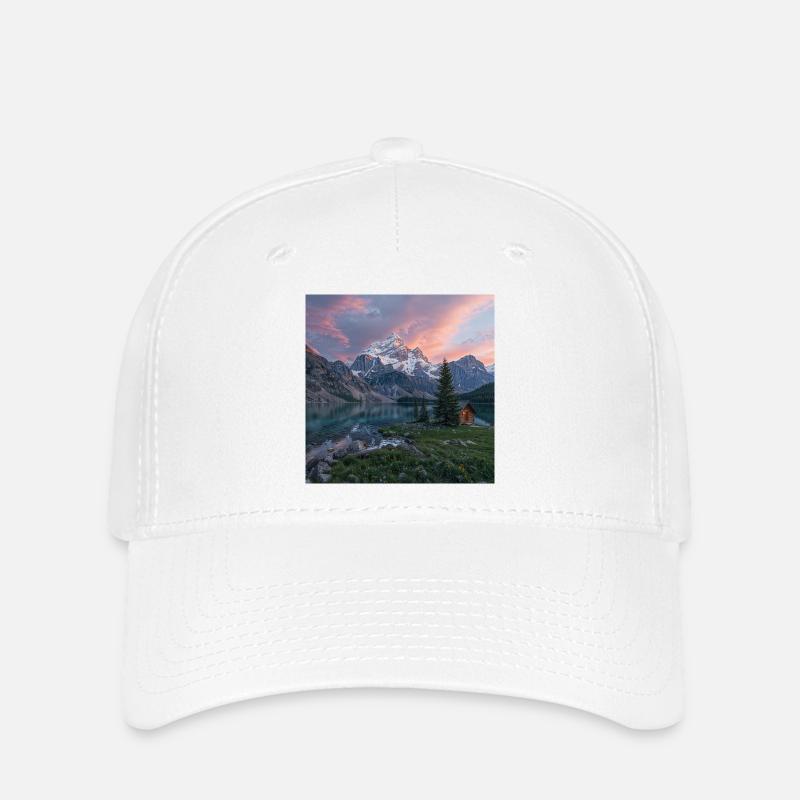 Alpenbergsee Sunset - Flexfit Cap - white