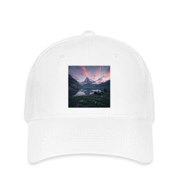 Alpine evening reflection - Flexfit Cap - white - Front