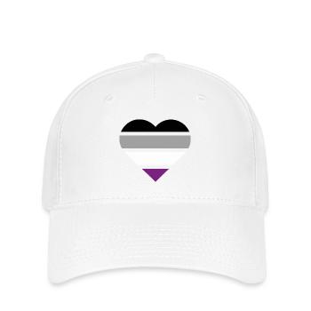 Pride Flag Heart · Asexual - Flexfit Cap - white - Front