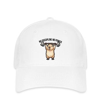 Capybara Gym Lustiges Workout Tierdesign - Flexfit Cap - Weiß - Vorne