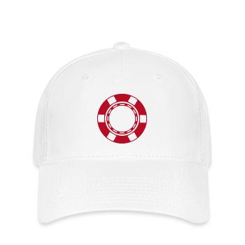Pièce de casino - Casquette Flexfit - blanc - Devant