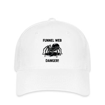 Spider Funnel Web Danger Atrax Sydney Black - Flexfit Cap - white - Front