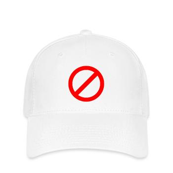 Nicht erlaubt - Flexfit Cap - Weiß - Vorne