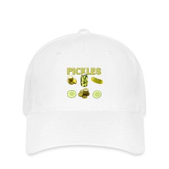 Amateur de cornichons concombre drôle - Casquette Flexfit - blanc - Devant