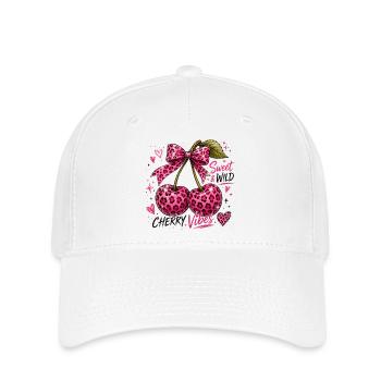 Sweet Cherry Vibes Leopard Cherries - Flexfit Cap - white - Front