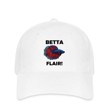 Kampffisch-Betta-Flair-Aquarium - Flexfit Cap - Weiß - Vorne