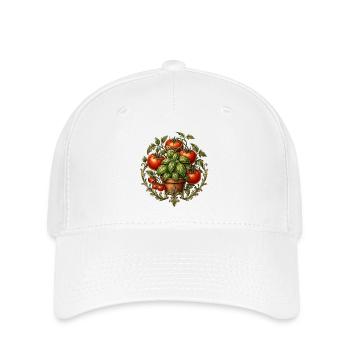 Tomaten & Basilikum - Flexfit Cap - Weiß - Vorne