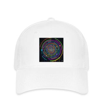Neon Kreisspirale Farbenspiel - Flexfit Cap - Weiß - Vorne