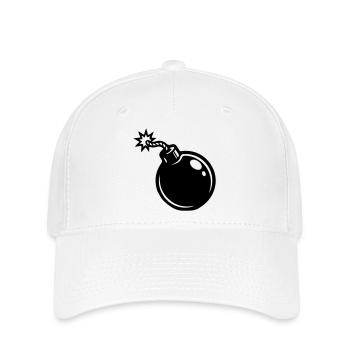 Icône de la bombe - Casquette Flexfit - blanc - Devant