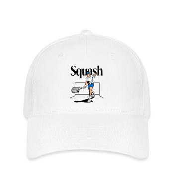 Squash-Tennis-Padel - Flexfit Cap - Weiß - Vorne