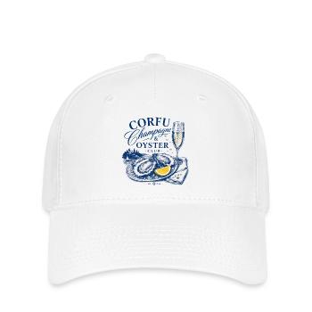 Corfu Champ*gne & Oyster Club Logo - Flexfit Cap - white - Front
