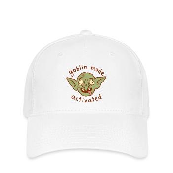 Goblin-Modus aktiviert - Flexfit Cap - Weiß - Vorne