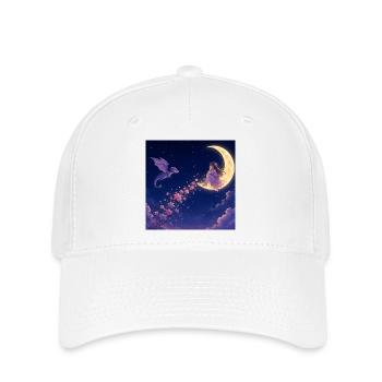 Mondlicht Drachenblüte - Flexfit Cap - Weiß - Vorne