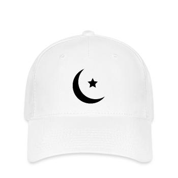 Islam Crescent Moon - Casquette Flexfit - blanc - Devant
