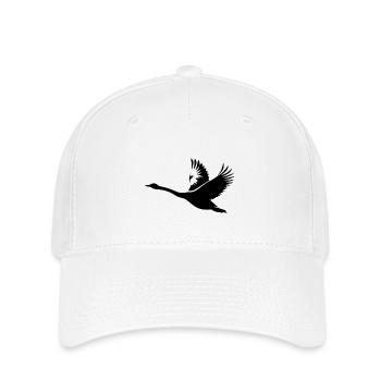 Cygne chanteur aux ailes fortes - Casquette Flexfit - blanc - Devant
