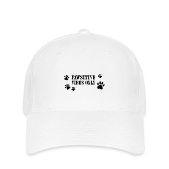 Pawsitive Vibes Only – Dog Paws - Flexfit Cap - white - Front