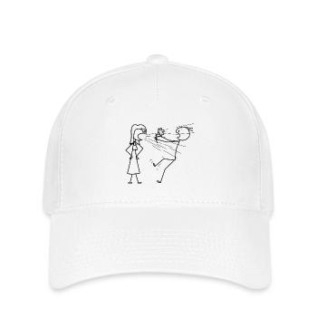 Nope Scream Love Art graphique - Casquette Flexfit - blanc - Devant
