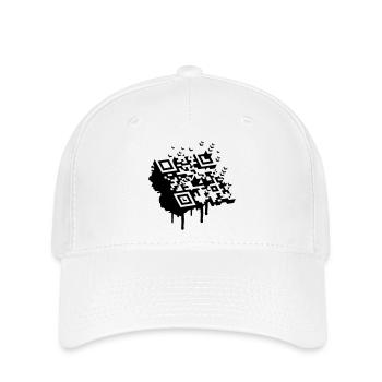 A 3D bar code as a graffiti - Flexfit Cap - white - Front