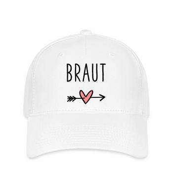 Bride's heart cupid arrow bachelor party - Flexfit Cap - white - Front