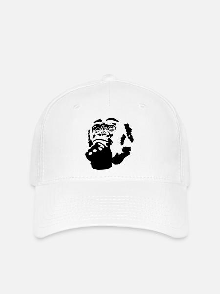 Affe - Flexfit Cap - Weiß