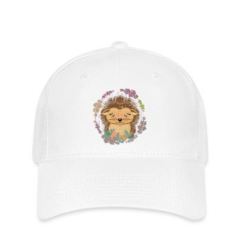 Un petit hérisson mignon en hibernation - Casquette Flexfit - blanc - Devant