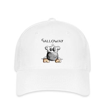 Galloway Rind - Kuh - Rinder - Kühe - Comic - Flexfit Cap - Weiß - Vorne