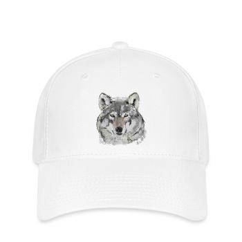 Wolf - Flexfit Cap - white - Front