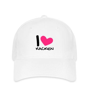 Ich liebe Kacken - Flexfit Cap - Weiß - Vorne