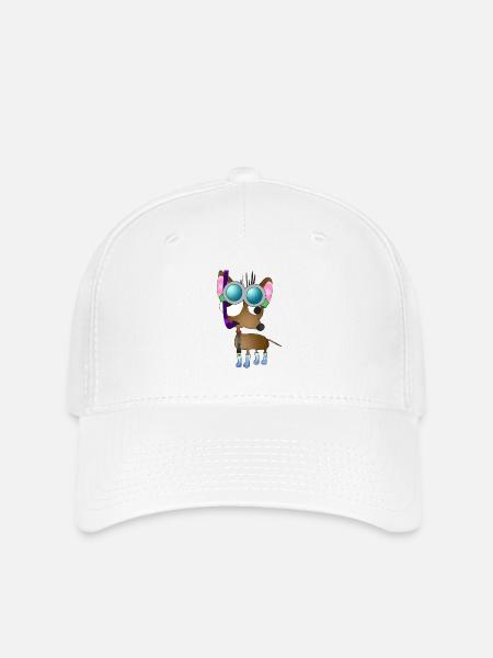 Abnoe Chihuahua - Flexfit Cap - Weiß