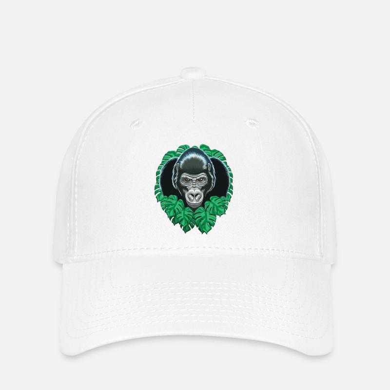 Gorilla head - Flexfit Cap - white