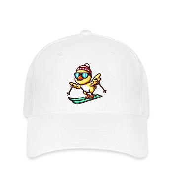 Poussins de poulet sur des skis - Cuter - Casquette Flexfit - blanc - Devant