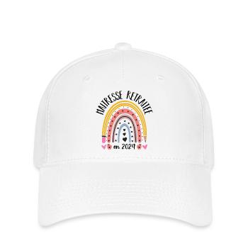 Maitresse retraitée 2024 cadeau maîtresse d' école - Casquette Flexfit - blanc - Devant