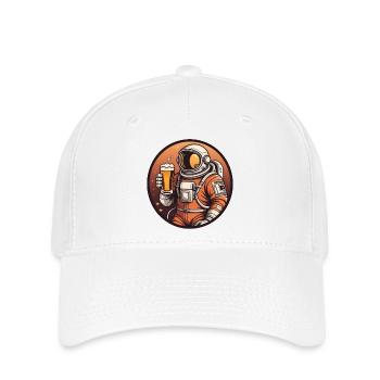 Sternenbier Astronaut - Flexfit Cap - Weiß - Vorne