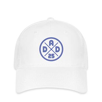Papa 25 Père Bébé Papa 2025 - Casquette Flexfit - blanc - Devant