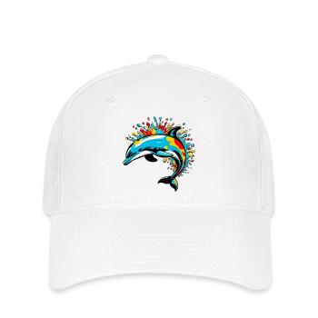 Delfin - Flexfit Cap - Weiß - Vorne