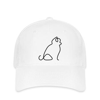 Poméranien - Casquette Flexfit - blanc - Devant