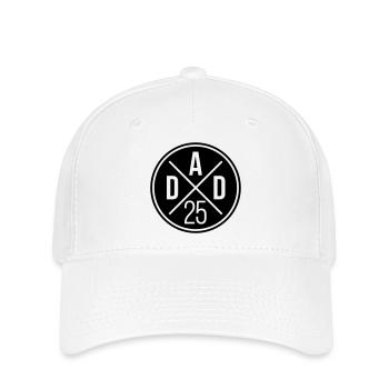 Dad 25 Vater Baby Papa 2025 - Flexfit Cap - Weiß - Vorne