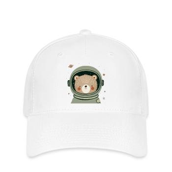 Bear as Astronaut – Playful Animal Illustration - Flexfit Cap - white - Front