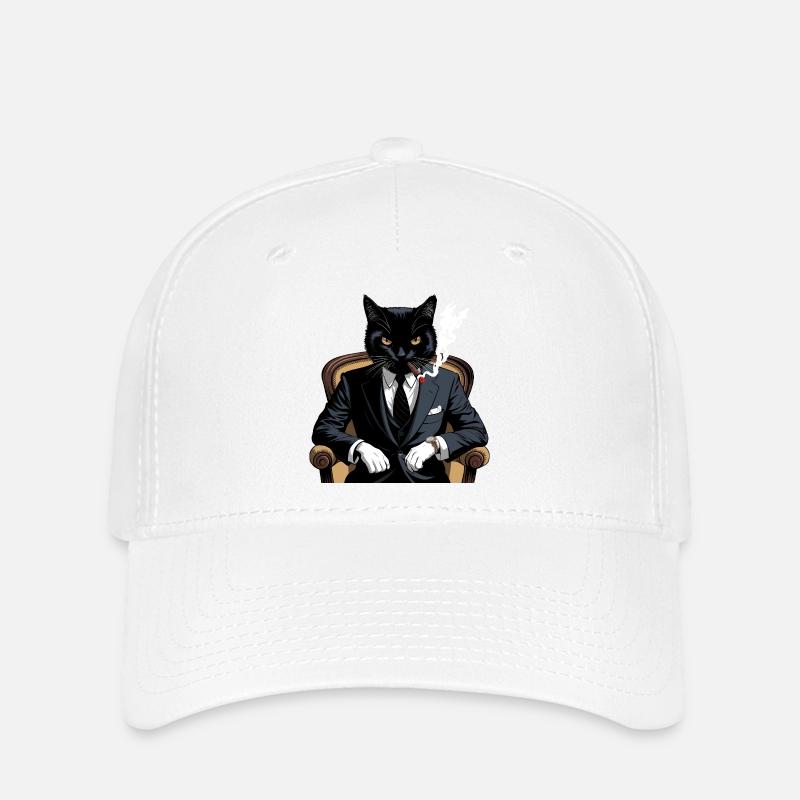 Mafia Cat - Flexfit Cap - white