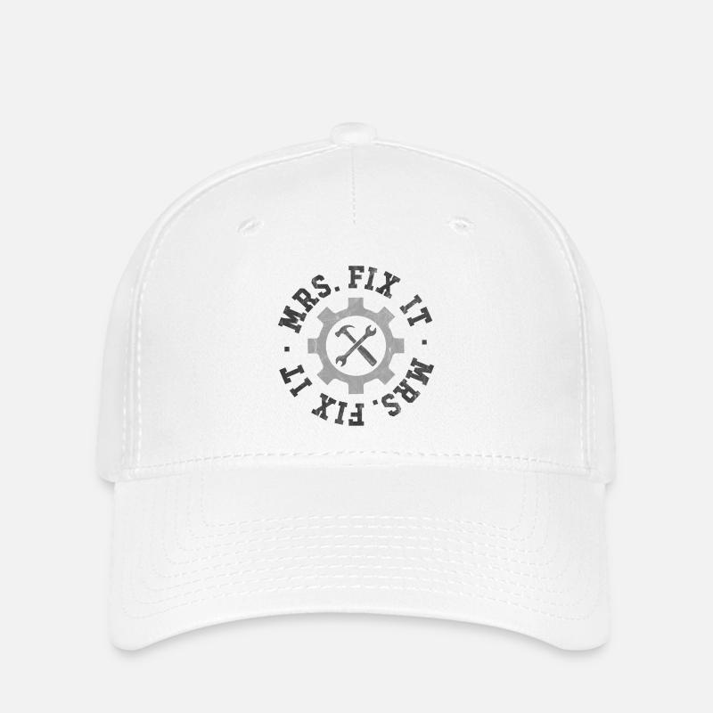 Mme Fix It - Casquette Flexfit - blanc