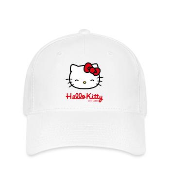 Hello Kitty Smiling With Hello Kitty Lettering - Flexfit Cap - white - Front